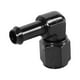 thumbnail image 1 of Adaptador de racores hembra de manguera AN6 de aluminio de 90 grados con acabado anodizado negro AN6 a otro, 1 of 7