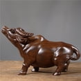 thumbnail image 1 of Rosewood carved ox figurine, a feng shui decorative craft for home, living room, or office use., 1 of 4