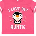 thumbnail image 4 of Inktastic I Love My Auntie with Cute Penguin and Hearts Girls Toddler T-Shirt, 4 of 5