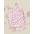 thumbnail image 3 of FEORJGP Infant Baby Girl Summer Cute Romper Newborn 0-1Y Sleeveless Jumpsuit Cute Floral/Bunny/Butterfly Print Slip Bodysuit Loose Casual Playsuit Little Girl Sweet Clothing, 3 of 8