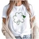 thumbnail image 1 of Camiseta de Manga Corta de Cuello Redondo Impresa de Primavera Superior de las Mujeres, Mezcla Ligera de Poliéster para Uso Diario Y de Fiesta Casual, 1 of 1