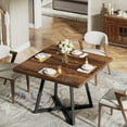 thumbnail image 6 of Tribesigns Square Dining Table for 2, 31.5" Industrial Dinner Table with Metal Base, 6 of 8