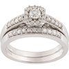 1/2 CT. T.W. Diamond 10kt. White Gold Bridal Set