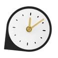 thumbnail image 4 of Reloj de escritorio, reloj de mesa, decoración de interiores sencilla, reloj de mesita de noche redondo de acrílico Negro, 4 of 9