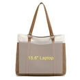thumbnail image 5 of HuaAngel Large Capacity Lightweight Canvas Tote Bag with 15.6 Inch Laptop Compartment for Work College Travel Casual Stylish Durable, 5 of 7