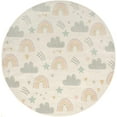 thumbnail image 3 of Unique Loom Whimsy Kids Collection Area Rug - Rainbow, Stars, And Clouds (7' 10" Round Ivory/Light Blue) Perfect For Kids Bed Room/Nursery Room/Living Room/Class Room/Play Room, 3 of 5