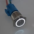 thumbnail image 4 of 16mm metal button switch ring light with light waterproof light LED self-locking reset button 1NO1NC, 4 of 5