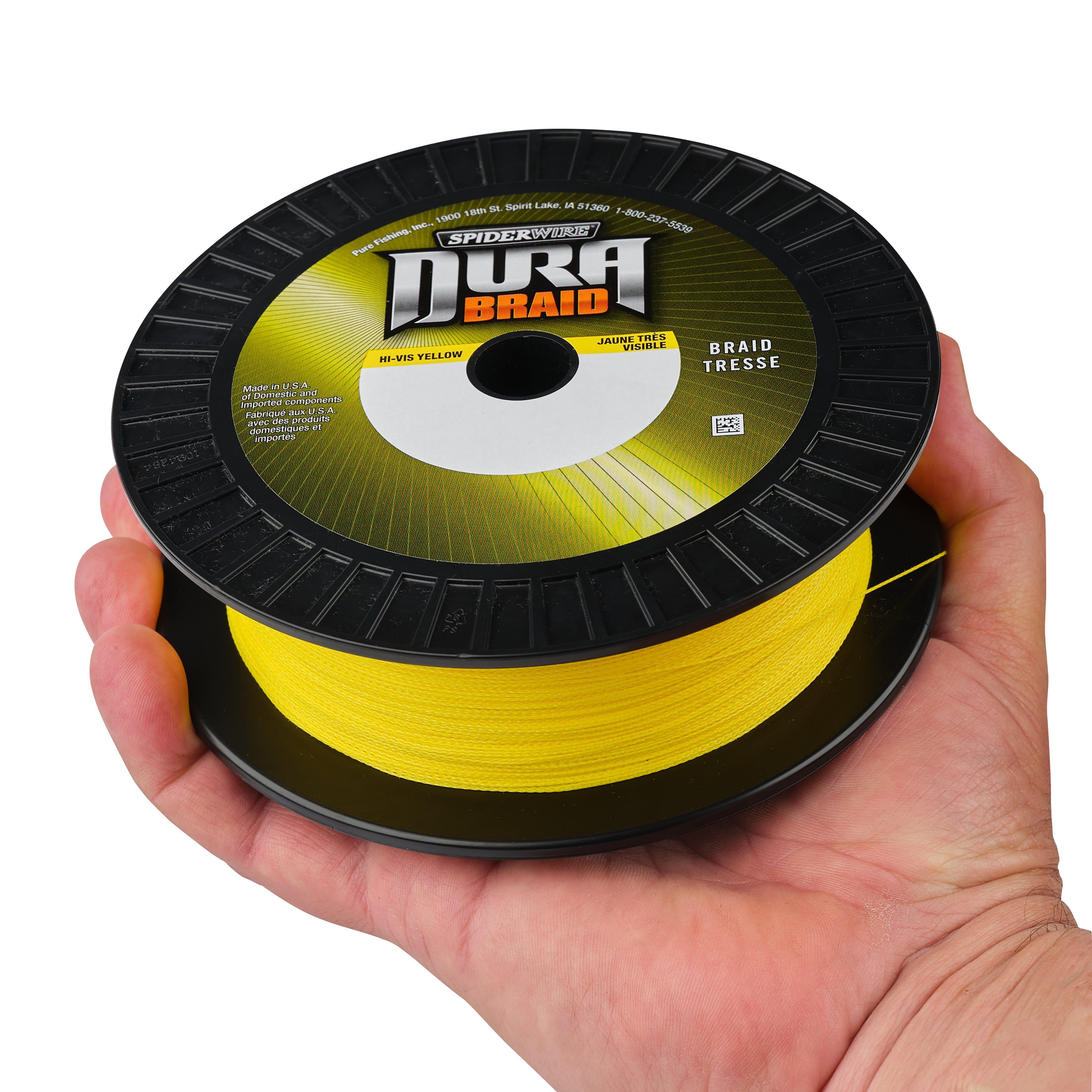 SpiderWire DuraBraid Fishing Line, Hi-Vis Yellow, 8 lb Test Strength, 500 yd