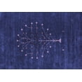 thumbnail image 1 of Ahgly Company Indoor Rectangle Abstract Blue Contemporary Area Rugs, 2' x 5', 1 of 4
