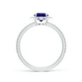 thumbnail image 2 of ANGARA Natural Vintage Style Claw-Set Round Tanzanite Halo Ring in 14K White Gold for Women (Size-6mm) | December Birthstone, Birthday, Anniversary, Jewelry Gift for Women | Natural Tanzanite Ring, 2 of 8
