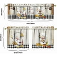 thumbnail image 2 of Fat Chef Kitchen Curtains Valances and Tiers Set for Windows, Vintage Bathroom Window Curtain Valance 3 Piece Sets,Kitchen Decor for Living Room,54"x 24", 2 of 6
