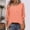 Orange, variant on EchfiProm Womens Crew Neck T-Shirts Army Green Puff Sleeve Tops Trendy Pullover Solid 3/4 Sleeve for Women