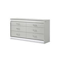 thumbnail image 6 of Glam Modern Style Upholstered LED Queen 5PC Bedroom Set Made With Wood in White, 6 of 20