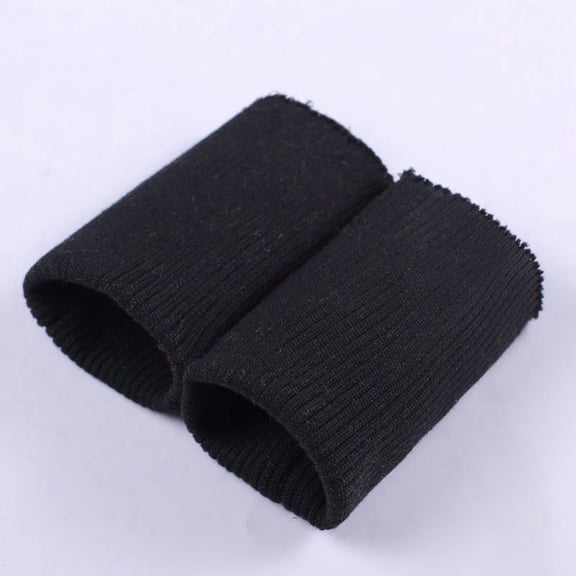 XmhyTop-A Knit Cuffs for Jacket Elastic Cuffs Sewing Cuffs, Ribbed Knit Cuff Trim for Sleeve Hem DIY Craft, Soft Polyester Fabric Cuffs,7.5x9cm,1 Pair,Black