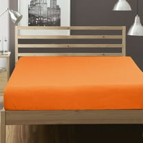NTBAY Microfiber Twin Fitted Sheet, Ultra Soft and Breathable Fitted Bed Sheet with 15" Deep Pocket, 39x75 inch, Orange