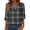 175#Dark Gray, variant on Women's 3/4 Length Sleeve V Neck Tops Plus Size Loose Casual Dressy Work Blouses Trendy Daily Outfits Blue 2XL