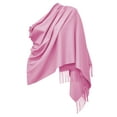 thumbnail image 2 of Unisex Plain Solid Winter Scarf Oversized Soft Warm Shawl Wrap Wide Scarves 74"x26" Baby Pink, 2 of 5