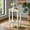 White, variant on Demi Bonn End Side Table, Bed and Sofa Side Table, 2-Tier Nightstand End Side Wooden Legs Table, for Living Room, Bedroom, Black