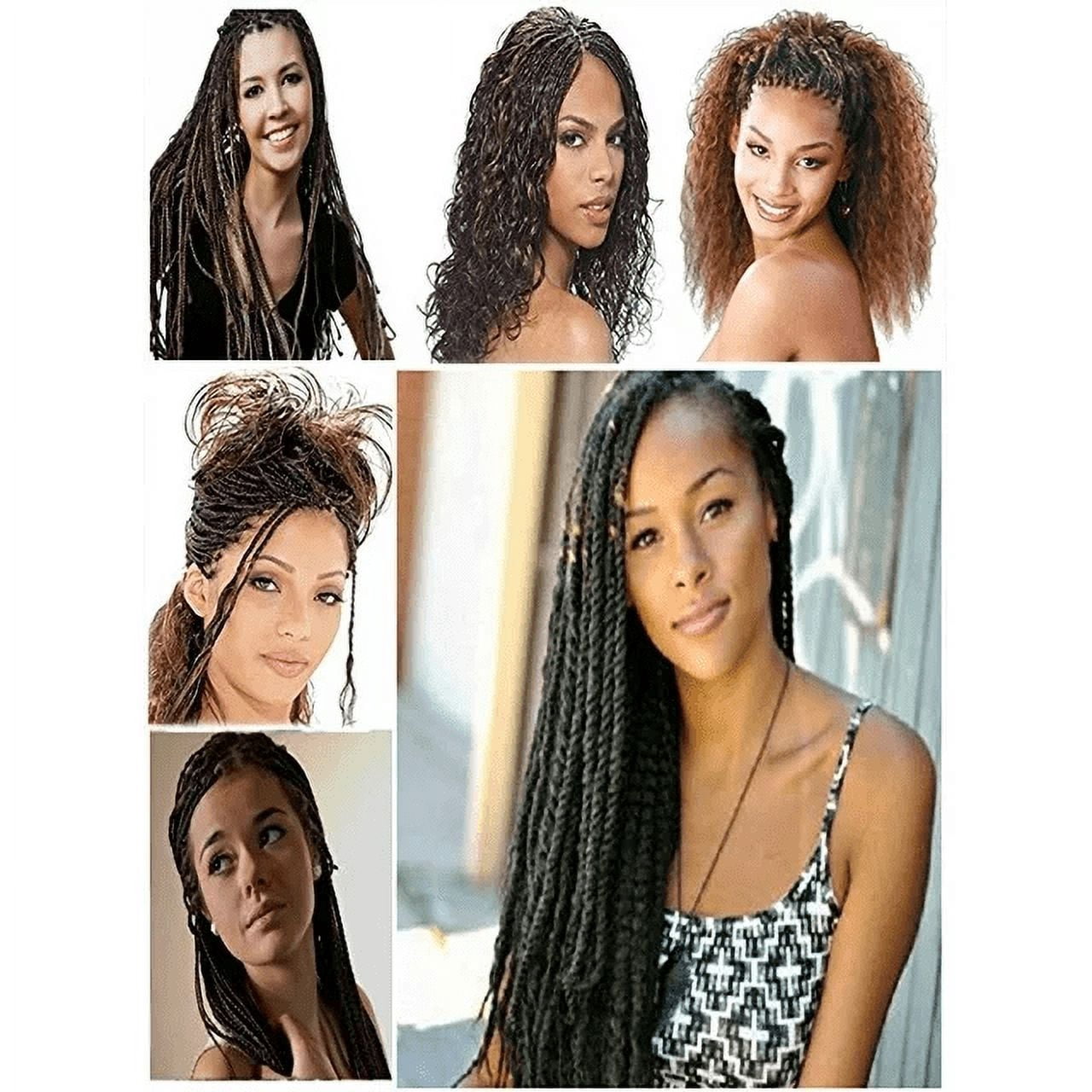Ustar Wet N Wavy Bulk Virgin Remy Hair Synthetic Fibers for Box Braiding Crochet Braids Make Wave by Hot Water - 2 Pack Deal Length 18 inch ( #1B/27)