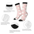 thumbnail image 3 of Gukieu Cute Rabbit Print Contrast Color Mid-calf Socks, Sweat-wicking Athletic Socks, Unisex Clothing Accessories, 3 of 6