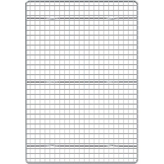 Happon Wire Rack for Baking Sheet, Oven Safe, Stainless Steel Baking Rack for Cookies, Flexible Cooking Rack, 15.3*11.4inch, Easily Fit Large Cooling Rack for Cooking and Baking