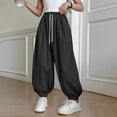 thumbnail image 5 of Zpanxa Girls Drawstring Jogger Pants Elastic Waistband Cuffed Ankle Soft Casual Sweatpants for School and Daily Play Pants for Girls, 5 of 5