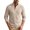Khaki-03, variant on Men's Cable Knit Henley Shirt Long Sleeve Stand Collared Elbow Patch Pullover Thick Warm Top
