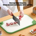 thumbnail image 4 of Tabla de cortar engrosada Diseño antiderrame | Polipropileno de grado alimenticio antideslizante de doble cara | Amoladora incorporada | Superficie brillante fácil de limpiar | Gancho para colgar |, 4 of 9