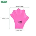 thumbnail image 3 of Uxcell 2 Pair Silicone Swimming Gloves Webbed Finger Frog Type Small Gloves Pink, 3 of 7