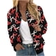 thumbnail image 2 of Chaquetas y abrigos casuales sin capucha de manga larga para mujer, chaqueta cárdigan estampada con cremallera, chaqueta casual de manga larga, abrigo de poliéster para mujer, 2 of 5