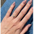 thumbnail image 3 of vylahjewellery Baguette Diamond V Shape Engagement Anniversary Rings 10K Vermeil Yellow Gold Dainty Proposal Ring Moissanite Mother's Day Gift for Women, 3 of 9
