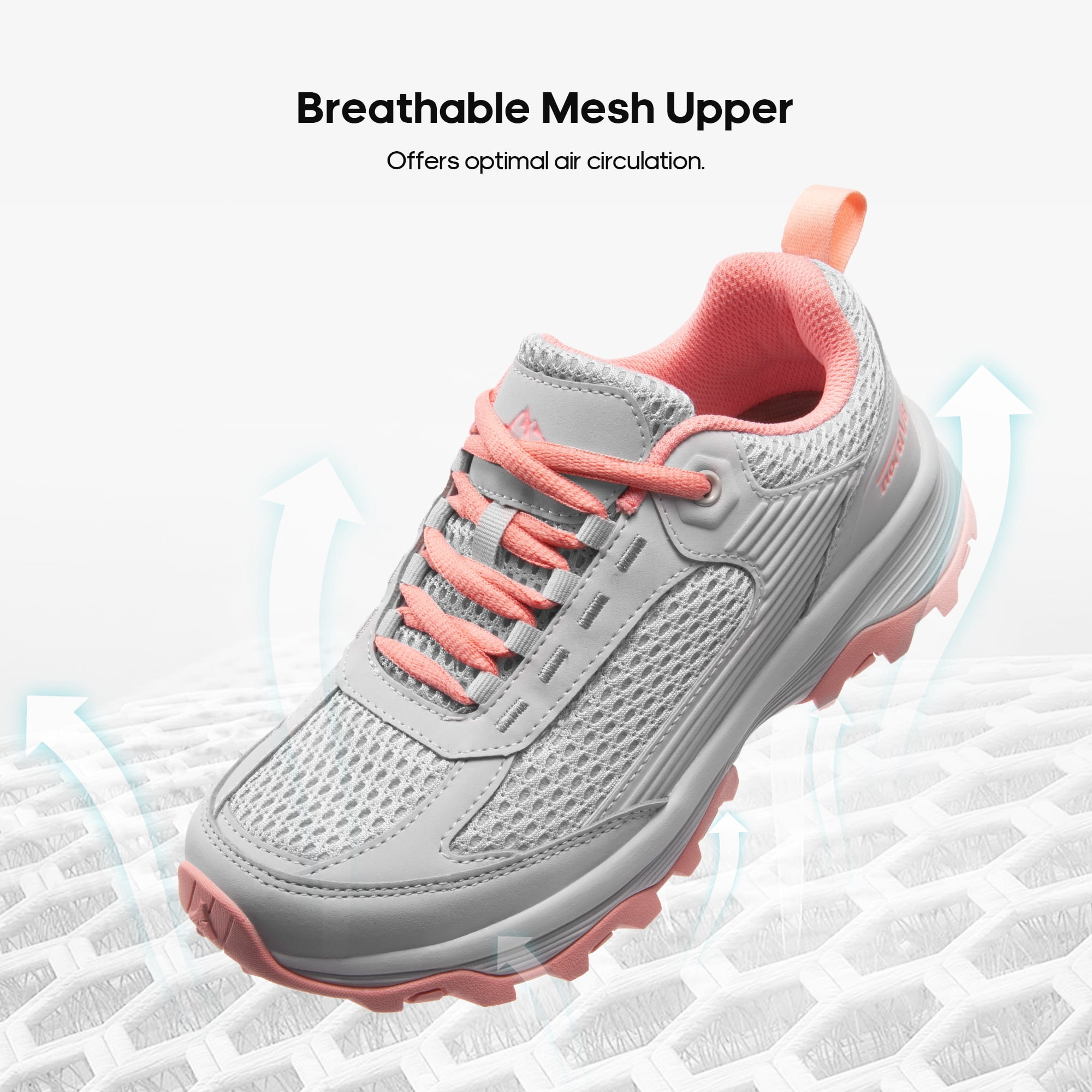 NORTIV 8 Women’s Lightweight Hiking Shoes Breathable Mesh Walking Sneakers for Outdoor Work
