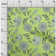 thumbnail image 1 of oneOone Cotton Jersey Light Green Fabric Mandala & Floral Sewing Material Print Fabric By The Yard 58 Inch Wide, 1 of 4