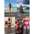 thumbnail image 3 of SHEWIN Womens Swimsuits Bathing Suits 2 Piece Bikini Sets High Waisted Cut Out Modest Swimsuit Full Coverage Beach Outfits Red L, 3 of 11