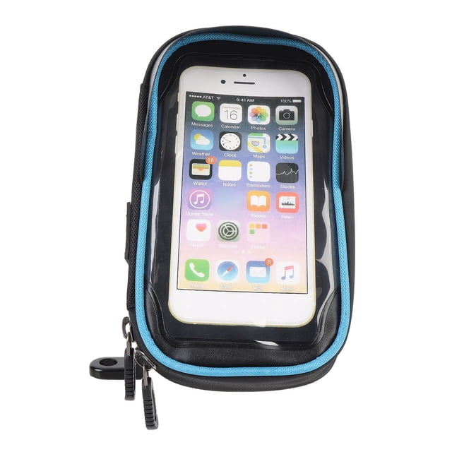 Water Proof Cycle Phone Front Frame Bag with Sunshade & Headphone Jack, Touch Screen Bike Bag for Outdoor, Dual Zipper Design for Easy Access, Organized Storage Space