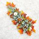 thumbnail image 4 of 60cm Autumn Pumpkin Harvest Wreath - Artificial Maple Leaves Garland Thanksgiving Door Hanging Decoration for Windows Front Doors, 4 of 5