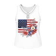thumbnail image 6 of Fewfanhot Women's 4th of July 250th Anniversary American Flag Print Tank Top, Halter O-Ring Neck Sleeveless Patriotic Star Stripe Blouse, Casual Summer Vest, S-3XL, 6 of 6