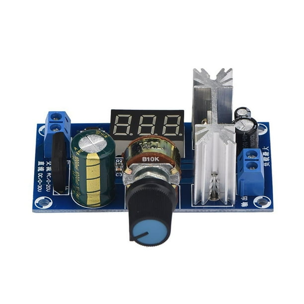 Placa de fuente de alimentación con regulador de voltaje ajustable LM317 con pantalla digital