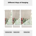 thumbnail image 4 of Summer Botanical Swag Valances for Windows, Rustic Tropical Plants Birds Rod Pocket Sheer Valances for Large Windows, Swag Toppers Light Filtering for Kitchen Living Room 2 Panels 36''x63'', 4 of 6