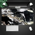 thumbnail image 2 of Large Gaming Mouse Pad, Black and White Gold Marble XXL Big Desk Pads PC Keyboard Waterproof and Non-Slip 31.4 x 15.7inches 3mm Thick Table Mat,Ideal Partner for Work & Laptop, 2 of 5
