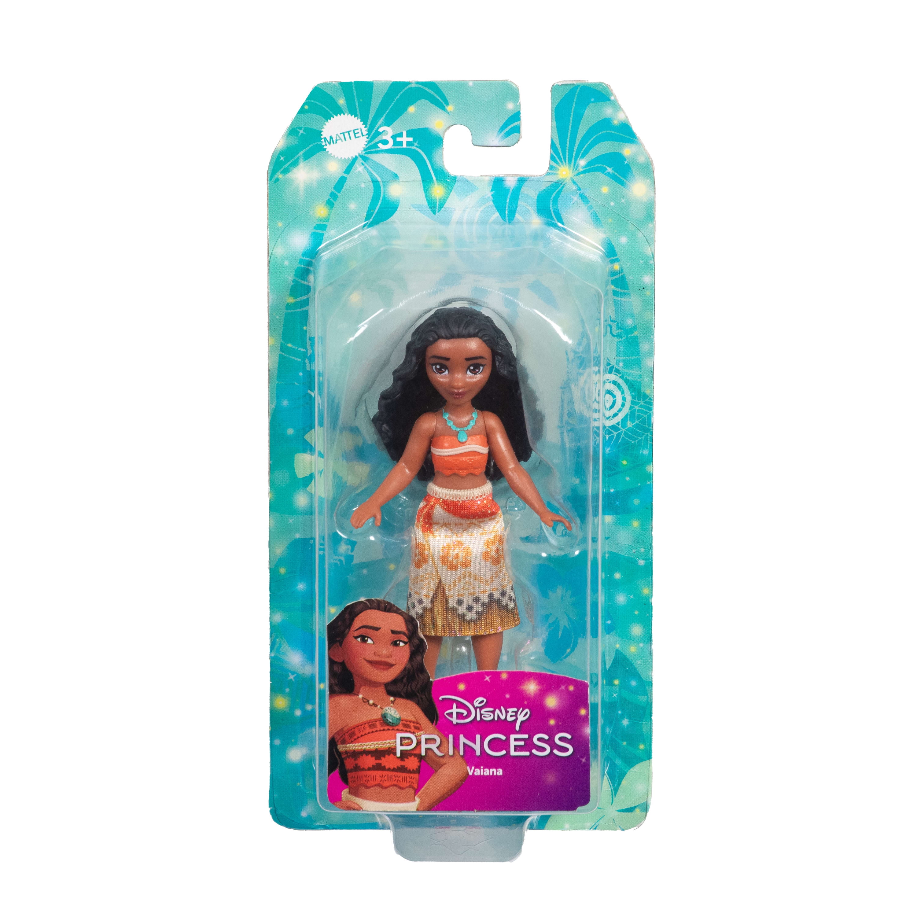 Disney Princess Vaiana Posable Small Doll in Shiny Outfit with Removable Skirt, Inspired by Movie