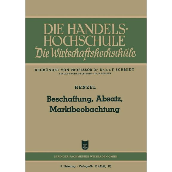 Beschaffung, Absatz, Marktbeobachtung, (Paperback)