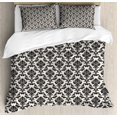 thumbnail image 1 of Duvet Cover Set, Contemporary Western Damask Motif with Weave Effect Floral, 1 of 6