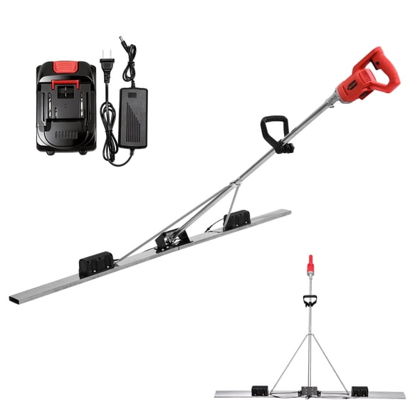 Electric Concrete Screed Kit, Portable Concrete Leveling Ruler 5.9ft for Cement Work