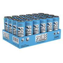 Prime Sugar Free Energy Drink, Blue Raspberry, 12 fl oz, 24 Pack, Cans, 200mg Caffeine