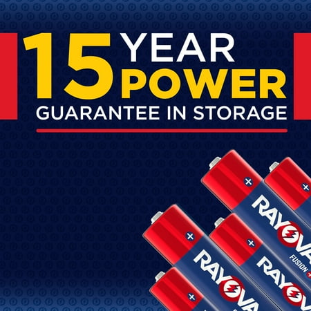 Rayovac Fusion AA Batteries (8 Pack), Double A Alkaline Batteries