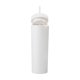 thumbnail image 2 of Toystoory Botella de agua de 16OZ, vaso de paja esmerilado de plástico de 2 capas, bebida portátil, taza de té de la leche, soporte para café y jugo Mostrada Blanco 21 cm x 7.2 cm Toystoory HA007950-01B, 2 of 6