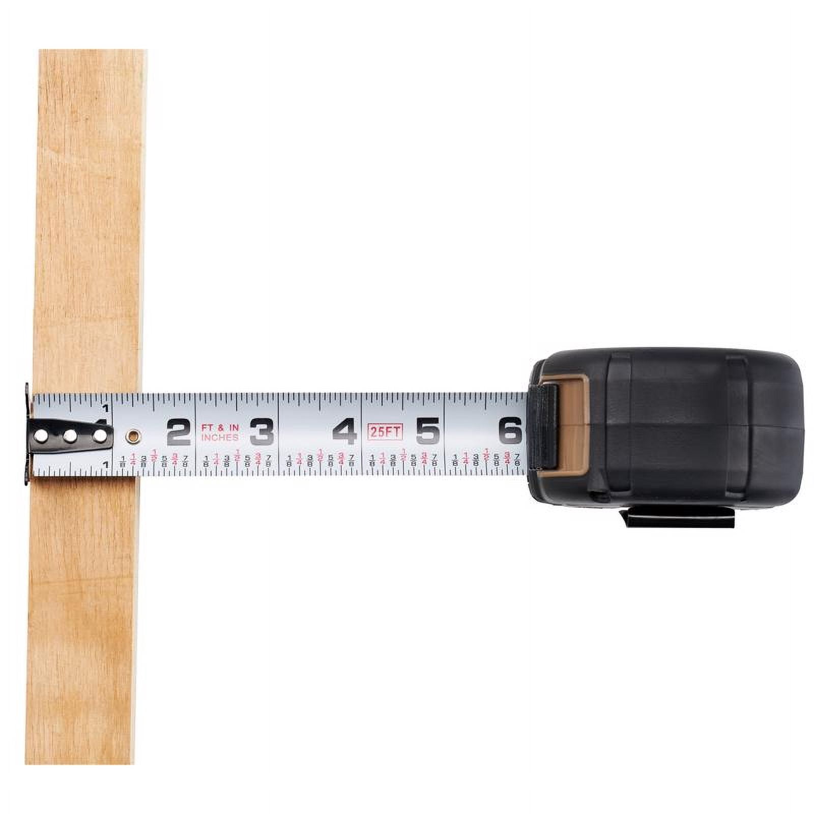 Spec Ops Tools 2027475 25 ft. x 3.12 in. Rubber Tape Measure, Black