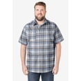 thumbnail image 3 of KingSize Men's Big & Tall Plaid Wrinkle-Resistant Short Sleeve Button Down, 3 of 6