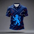 thumbnail image 2 of 2026 Soccer Cup Jersey for Men, Polo Collar Short Sleeve England St George Cross Flag Graphic Top - Breathable Fan Shirt for Match Day & Casual Wear Navy XXL, 2 of 4